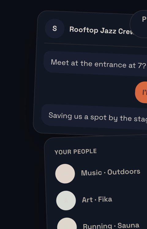Kvall chat and groups UI
